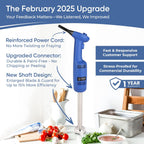 Commercial Immersion Blender, Hand Held Blender, 350W 4000-20000RPM, Stainless-Steel, 10 inch Removable Shaft with Variable Speed -2025 upgrade