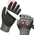 Schwer ProGuard Highest Level Cut Resistant Work Gloves PR3326 for Extreme Protection，ANSI A9 Cut Gloves with Reinforced Thumb, Non Slip, Non PFAS, Durable, Touch-screen, Black 120 Pairs, L
