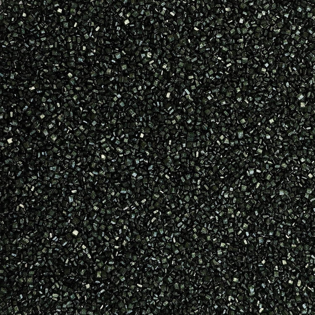 Sentovac Black Sanding Sugar for Baking Edible Sparkling Sugar Sprinkles Coarse Sugar Crystals for Baking Topping Cake Cookie Cupcake Topper Ice Cream Decoration Supplies 3.2 OZ