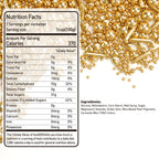 Dazzjoy Edible Gold Pearl Heart Rods Sprinkles, 130g/4.58oz, Mix Size, Gold Pearl Sprinkles for cupcake decorating, Cupcake Toppers Cake Decorations, Wedding Party Halloween Christmas Supplies