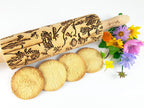 MEADOW Embossing Rolling Pin. Laser Engraved Rolling Pin for Pottery and Cookies by Algis Crafts