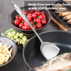 High Grade Spatula,Stainless Steel Turner, Kitchen Work Turner,Wok Spatula,Heat-proof Design of Hollow Handle, No rust, Dishwasher Safe (13.5 Inch)