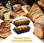 2 Piece SetCast Iron Loaf Pan,Bread Pans for Homemade Bread with Lid Homemade Sourdough and Meatloaf, Bread Oven Cast Iron Cookware