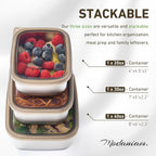 Flexibento - Stainless Steel Nesting Lunch Containers with clear Silicone Lids, Leak Proof & Dishwasher Safe|Set -20,30, 40 OZ| Bento Box | Meal prep|Metal lunch Box for adults