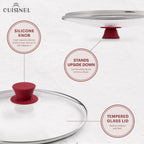 Glass Lids Set - 10" + 12"-Inch / 25.4cm + 30.48cm / 264mm + 308mm - Compatible with Lodge Cast Iron - Fully Assembled Tempered Replacement Cover - Oven Safe for Skillets Pots Pans: Universal Cookware