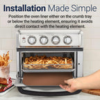 Toaster Oven Liners for Bottom of Oven (4 Pack) Reusable Non-Stick Heat Resistant Toaster Liners, Compatible with Ninja, Cuisinart, Emeril Lagasse & More, Toaster Mat, 12"x12" (Copper)