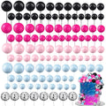 108 Pcs Balls Cake Topper DIY Cupcake Insert Foam Balloons for Cake Baking Wedding Anniversary Birthday Decoration(Graceful Colors,Multi Sizes)