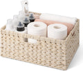 GRANNY SAYS Basket for Organizing, Wicker Storage Baskets for Shelves, Woven Baskets for Storage, Waterproof Shelf Baskets for Living Room, Rectangular Woven Basket with Handles, 1-Pack