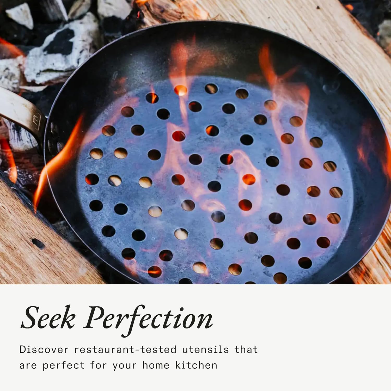 Made In Cookware - 12" Seasoned Carbon Steel Grill Frying Pan - (Like Cast Iron, but Better) - Professional Cookware - Crafted in Sweden