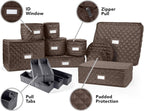 Covermates Keepsakes - Dish Storage Set - Padded Protection - ID Window - Stain Resistant - Machine Washable - China Storage, Bronze