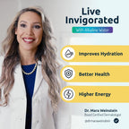 Invigorated Water pH Vitality Alkaline Water Filter Pitcher for Drinking Water Stainless Steel - Water Pitcher with Filter for Tap Water, High pH Filtered Purifier with Alkaline Filter - 1.9L (Silver)