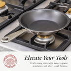 Made In Cookware - ProCoat 8" Non Stick Frying Pan (Graphite) - 5 Ply Stainless Clad Nonstick - Professional Cookware - Crafted in Italy - Induction Compatible