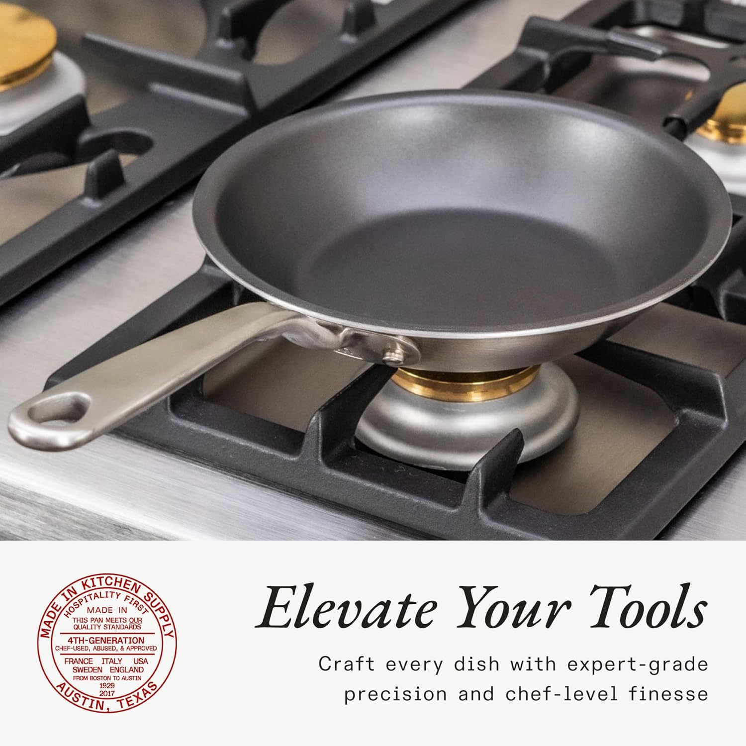 Made In Cookware - ProCoat 8" Non Stick Frying Pan (Graphite) - 5 Ply Stainless Clad Nonstick - Professional Cookware - Crafted in Italy - Induction Compatible