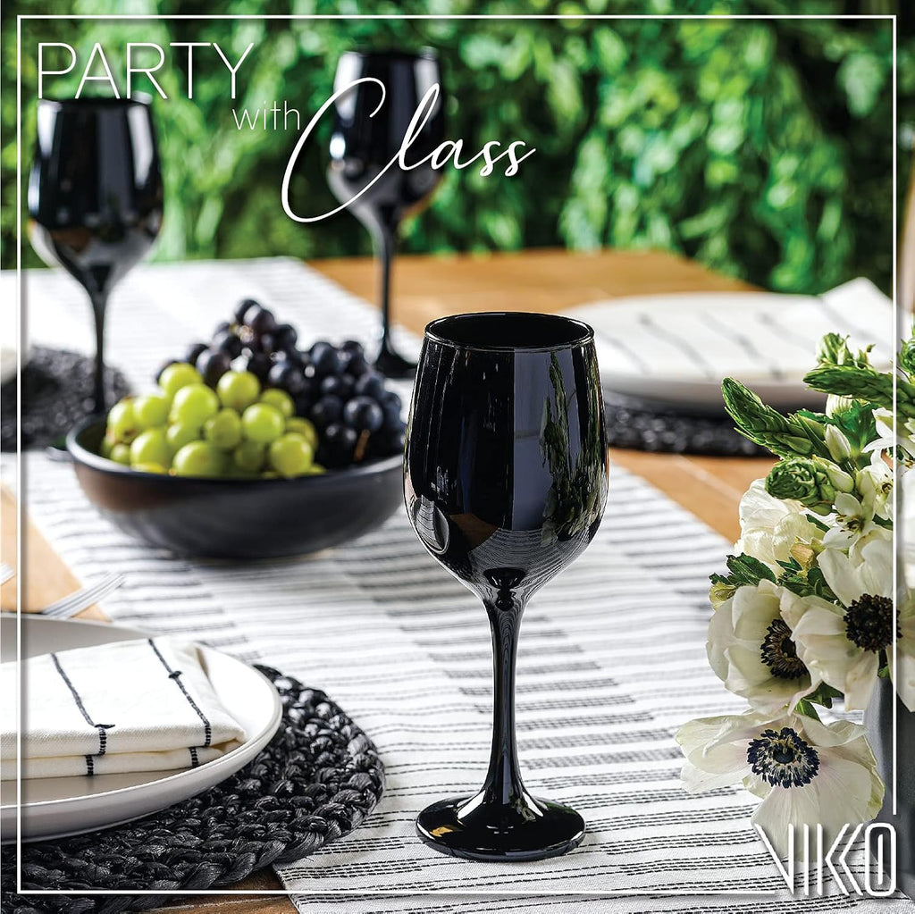 Vikko Décor Wine Glasses,14 Oz Fancy Wine Glasses With Stem For Red And White Wine, Thick And Durable Wine Glass, Dishwasher Safe, Great For Wine Tasting, Set Of 12