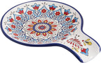 Bico Boho Totem Spoon Rest for Stove Top, Ceramic Spoon Holder for Kitchen Counter, Easy to Clean Coffee Spoon Rest Dishwasher Safe, Kitchen Cooking Utensil Rest for Ladles Spatula