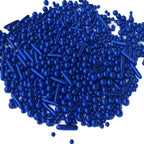 Sprinkles Blue Pearl Sugar Candy Mix Size Baking Cake Decorations Cupcake Toppers Celebrations Shaker Jar Wedding Shower Party (120g/4.2oz）