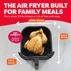 Instant Pot Vortex 6QT XL Air Fryer, 4-in-1 Functions that Crisps, Roasts, Reheats, Bakes for Quick Easy Meals, 100+ In-App Recipes, is Dishwasher-Safe, from the Makers of Instant Pot, Black
