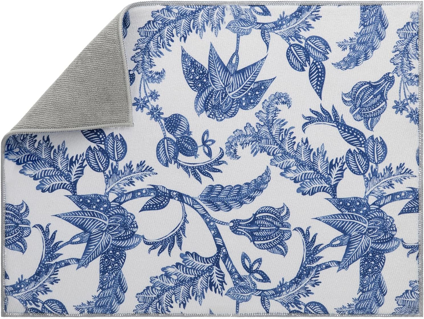 Dish Drying Mat Floral Print Microfiber kitchen drying mat, 20x15 inches, Dish Drying Mats for Kitchen Counter, Super Absorbent, Anti-Slip, Fast Drying, Kitchen Must-Have