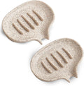 2 Pcs Soap Dish with Drain- Self Draining Bar Soap Holder for Shower, Large Resin Soap Savers Soap Tray Sponge Holder for Kitchen, Bathroom, Bathtub Sink, Linen