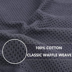 Homaxy 100% Cotton Waffle Weave Kitchen Dish Towels, Ultra Soft Absorbent Quick Drying Cleaning Towel, 13 x 28 Inches, 12-Pack, Mixed Color