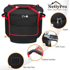NettyPro Fire Bowl Carry Bag for 19 Inch Outland 893/823/863 Propane Firebowl, Fire Pit Carrying Case Waterproof Heavy Duty 600D Outdoor Portable Fit Ciays Smokeless Gas Firepit