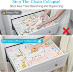 Vtopmart Drawer Dividers for Clothes 8 Pack, Adjustable 4" High Expandable from 11.6"-17" Dresser Drawer Organizer, Plastic Drawers Separators for Dresser, Baby Clothes, Kitchen and Office Storage