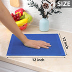 Homaxy 100% Cotton Waffle Weave Kitchen Dish Cloths, Ultra Soft Absorbent Quick Drying Dish Towels, 12 x 12 Inches, 12-Pack, Blueberry