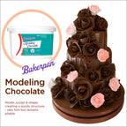 Bakerpan Black Modeling Chocolate - 1 Pound - Sculpt Cakes, Model Figurines, and Create Cake Toppers (Made in USA)