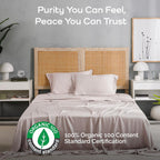 100% Viscose from Bamboo Sheets California King Size, Super Soft Bedding Set, 4PC Cooling Sheets for Hot Sleepers, Vegan Silk Moisture Wicking, Organically Grown Bedsheet, Blush - 72" x 84"
