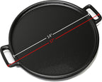Cast Iron Pizza Pan - 14-Inch Baking Pan for Oven, Stovetop, Grill, or Campfires - Durable, Even-Heating, Versatile Cast Iron Griddle by Home-Complete