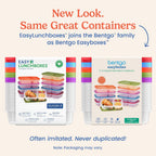 Bentgo Easyboxes - Original Stackable Lunch Boxes - Reusable 3-Compartment Food Containers for Kids and Adults - Bento Lunch Box for Meal Prep, School, & Work - BPA Free, Set of 10 (Classic)