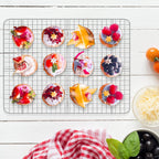 Baking Sheet with Cooling Rack Set [2 Sheets + 2 Racks], Deedro Stainless Steel Cookie Half Sheets Baking Pan Oven Tray with Rack, 16 x 12 x 1 Inch, Heavy Duty, Non-toxic, Dishwasher Safe