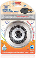SinkShroom Revolutionary Clog-Free Sink Strainer Basket with Stopper, Stainless Steel