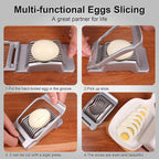 Egg Slicer for Hard Boiled Eggs,Stainless Steel Wire Multipurpose Egg Cutter Strawberry Slicer Tomato Slicers for Home Use (Black Red)