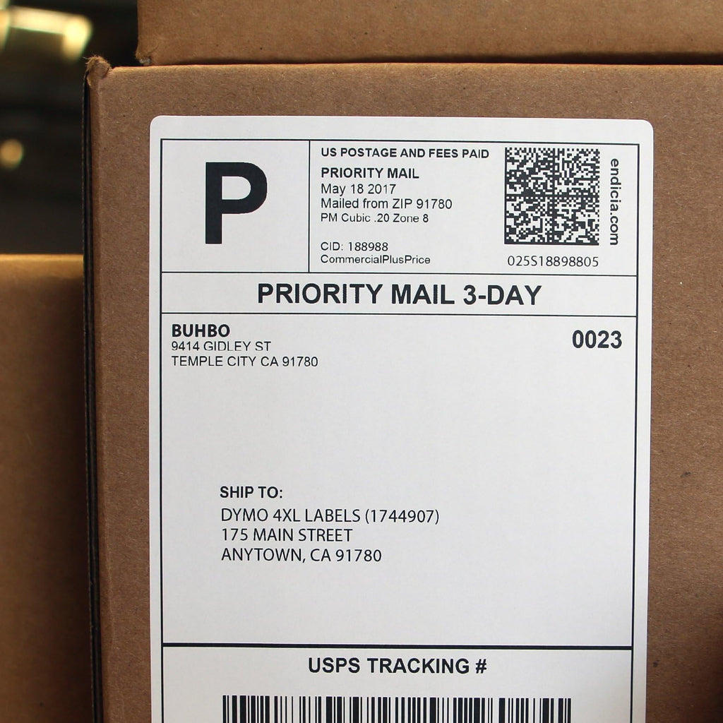 Buhbo Compatible with DYMO LabelWriter 4XL 4" x 6" Shipping Label 1744907, White (2 Pack / 220 Labels Per Roll)