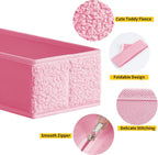 Drawer Organizer Clothes - 18 Pack Dresser Organizer for Nursery, Foldable Sock Underwear Organizer, Baby Drawer Organizer, Small Fabric Storage Bins for Dresser Drawer, Pink