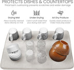 Bellemain XXL Dish Mat Microfiber Dish Drying Mat, Super absorbent (Light Grey, 17" x 24")