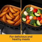 Mindful Design Air Fryer Paper Liners,125Pcs Parchment Paper, Air Fryer Disposable Liner for Microwave, Non-Stick Liners Rectangle Free of Bleach (8.5x5.5IN)