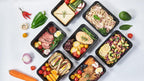FULING 32 oz 50Pack Plastic Meal Prep Food Storage Containers with Lids Reusable 1 Compartment To Go Lunch Box Black Extra Large &Thick Microwave Freezer Dishwasher Safe BPA Free Stackable