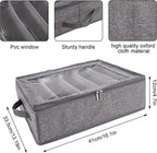 Flatware Utensil Storage Case With Adjustable Dividers,5 Compartments Zipper Flatware Storage Case, Silverware Storages Cases With Handles And Organizes Cutlery Stackable