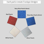 Confect Patriotic Sprinkles Mix – Red, White, Blue, Silver & Navy Pearl Dragees | 5-Pack Cake & Cupcake Decorations | 4th of July | Baking Toppers | Vegan, Gluten-Free, Nut-Free, Soy-Free, Dairy-Free, Palm Oil-Free, No Artificial Dyes - 5 Oz