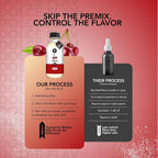Dolce Flav Cherry Extract – 8 Ounce Oil-Soluble Kosher, Sugar-Free, Concentrated Fruity Flavor for Candy, Chocolates & Desserts, Includes Measured Dropper