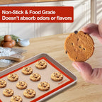 Silicone Baking Mat Set of 4, Easy Clean & Non-Stick Food Grade Reusable Baking Mat, Silicon Baking Mats Oven Liner Sheet, Round & Square Cake Mat, Pastry Board Rolling Dough Mats for Macaron Cookie