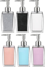 Navy Blue Soap Dispenser with Refillable Plastic Pump for Bathroom Sink or Kitchen Counter, Ideal for Hand Soap, Liquid Soap, Dish Soap, or Lotion Use