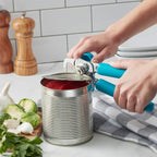 KitchenAid Classic Multifunction Can Opener and Bottle Opener Easy to Use, Razor Sharp Stainless Steel Cutting Wheel, Soft Ergonomic Handles, Ocean Drive