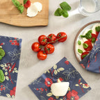 Bee's Wrap Beeswax Wraps for Food - Botanical 3 Pack (S, M, L) Made in USA Reusable & Organic Food Wraps, Sandwich Wrap & Bowl Covers - Eco-Friendly Alternative to Aluminum Foil & Plastic Wrap