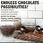 Chocolate Works Melting Chocolate Parent (10 oz (Pack of 3), Variety Pack: Milk, Dark, White Chocolate)
