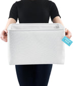 OrganiHaus Extra Large Fabric Storage Bins for Shelves 16x13in, Closet Storage Baskets for Shelf Organizing, Canvas Rectangle Bins for Organization, Linnen Baskets for Organizing - Off-White