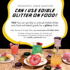 MONÉGASQUE Canary Yellow Edible Glitter for Drinks 10g – Yellow Edible Glitter for Cakes & Cocktails – Halloween Cocktail Drink Shimmer Flakes - Food Decorating & Cake Decorations Spray Dust