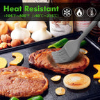 HOTEC Basting Brushes Silicone Heat Resistant Pastry Brushes Spread Oil Butter Sauce Marinades for BBQ Grill Barbecue Baking Kitchen Cooking BPA Free Dishwasher Safe (Grey 2)
